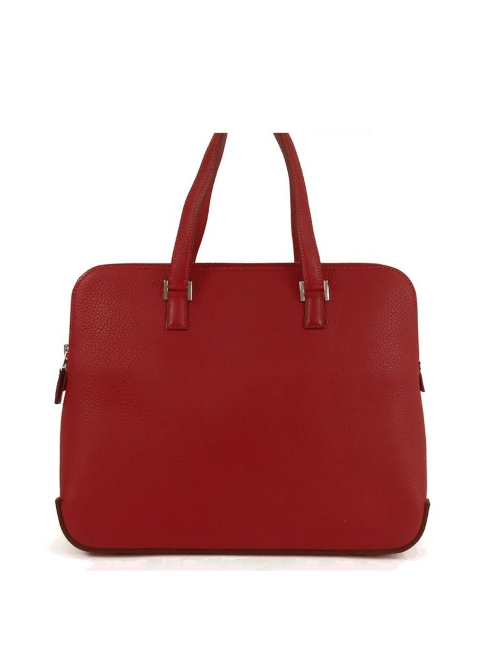 Hermes Escapada Rouge Vif Silver Togo Handbag